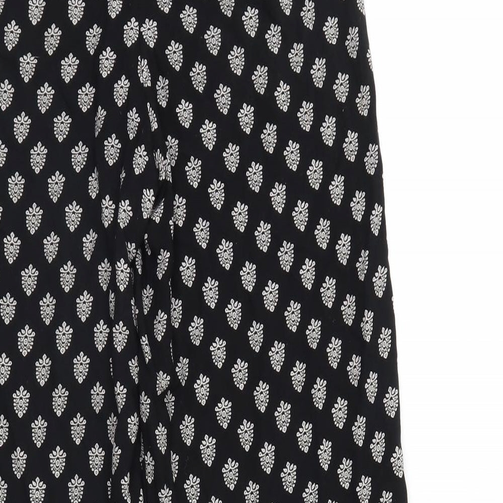 Miss Selfridge Womens Black Polka Dot  Trousers  Size 6 L29 in