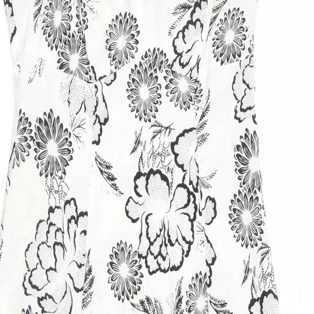 NEXT Womens White Floral  Tank Dress  Size 10