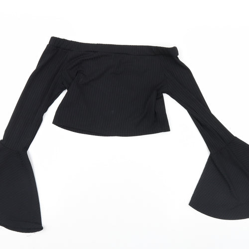 Missguided Womens Black   Pullover Jumper Size 8  - crop top