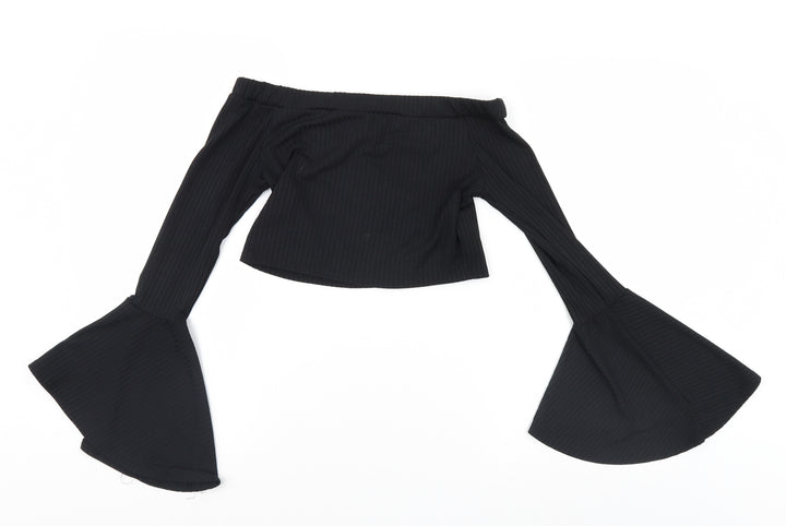 Missguided Womens Black Pullover Jumper Size 8 - crop top