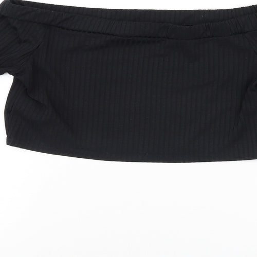 Missguided Womens Black   Pullover Jumper Size 8  - crop top