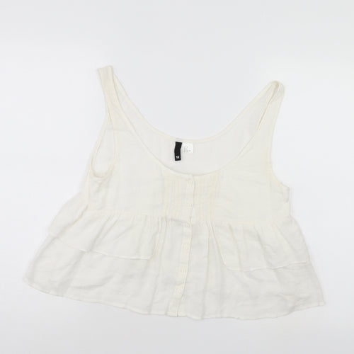 Divided Womens White   Basic Blouse Size 12