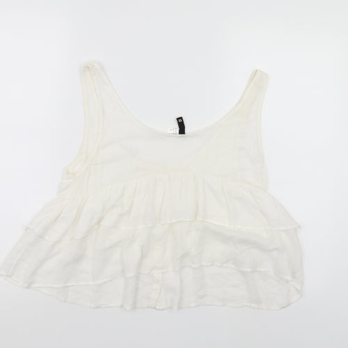 Divided Womens White   Basic Blouse Size 12