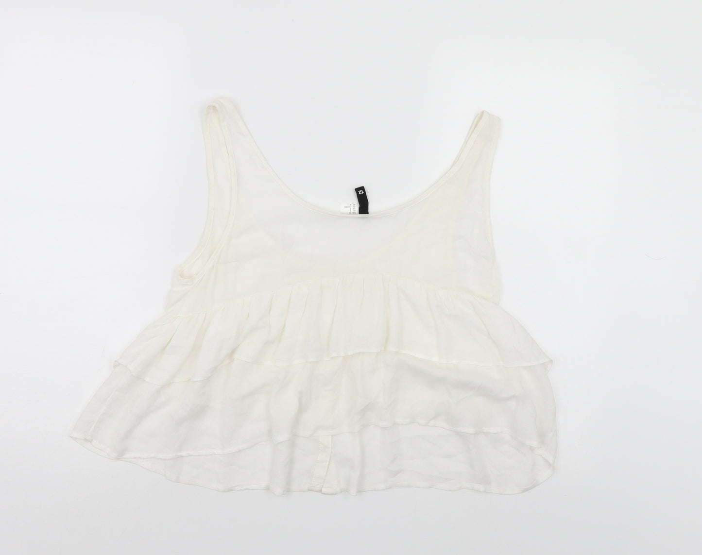 Divided Womens White   Basic Blouse Size 12