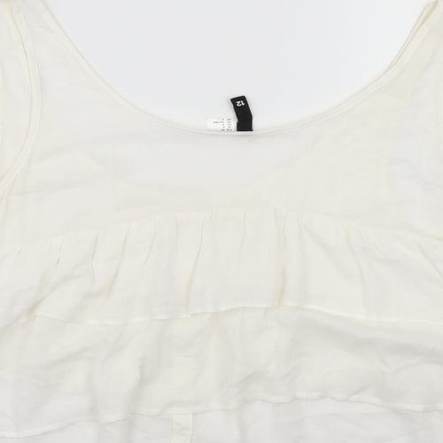 Divided Womens White   Basic Blouse Size 12
