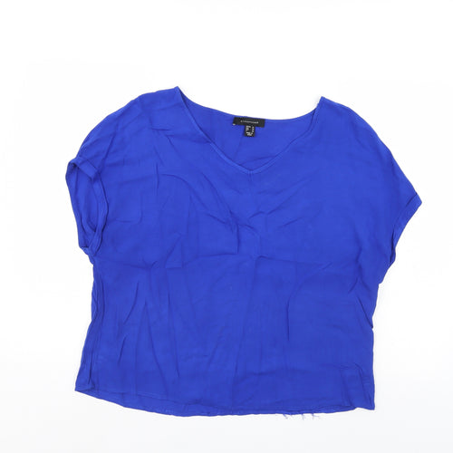 AtmosphereBLUE Womens Blue   Basic Blouse Size 14