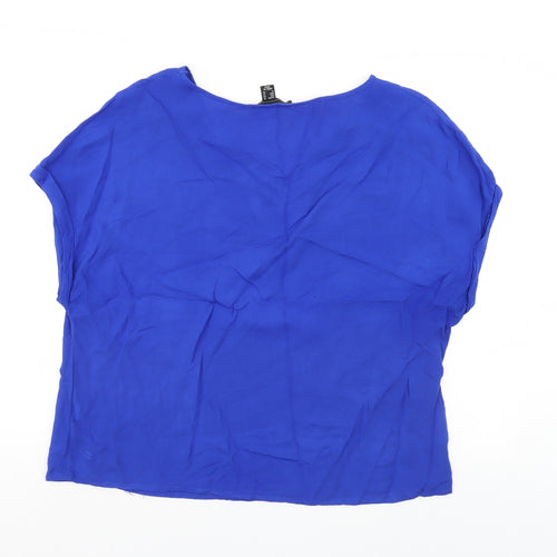AtmosphereBLUE Womens Blue   Basic Blouse Size 14