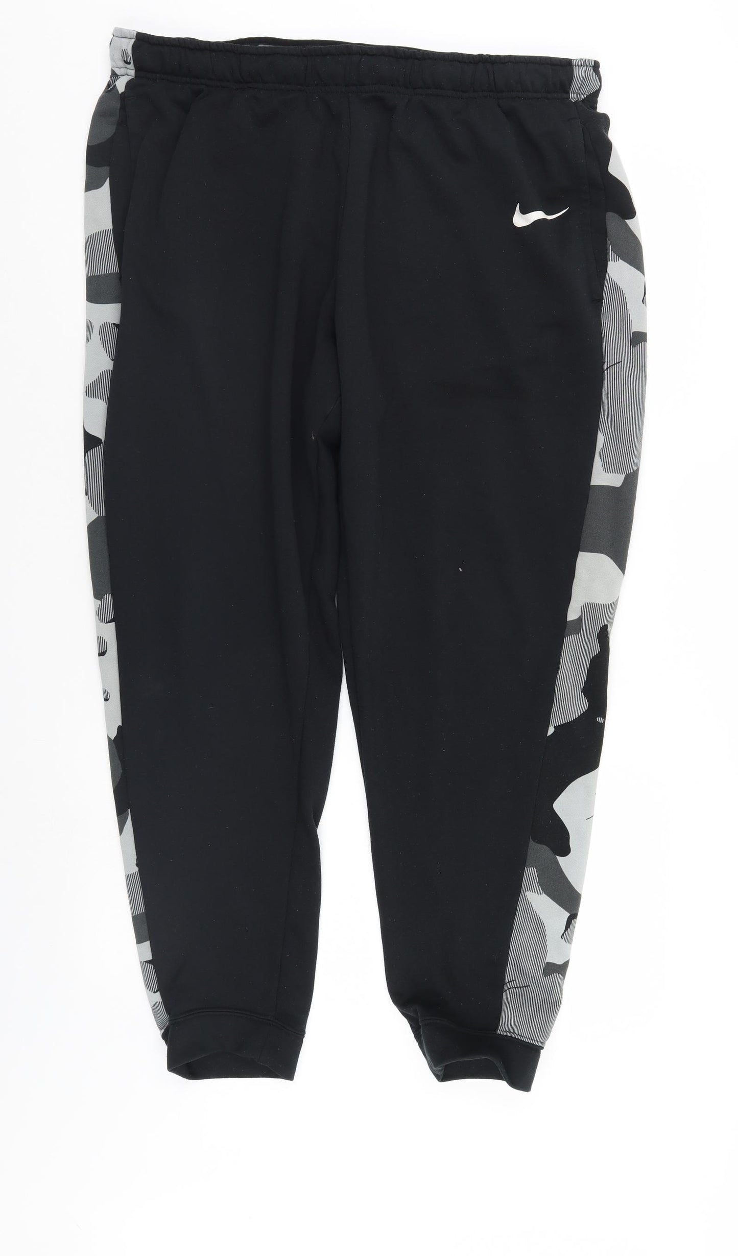 Nike Mens Black   Sweatpants Trousers Size 2XL L29 in - Elastic Waist