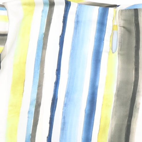 Zara Womens Multicoloured Striped  Basic Blouse Size L