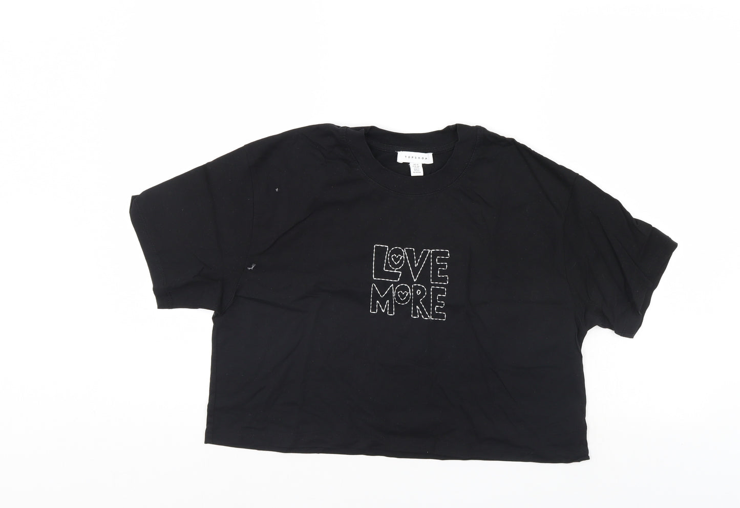 Top Shop Womens Black   Basic T-Shirt Size 12