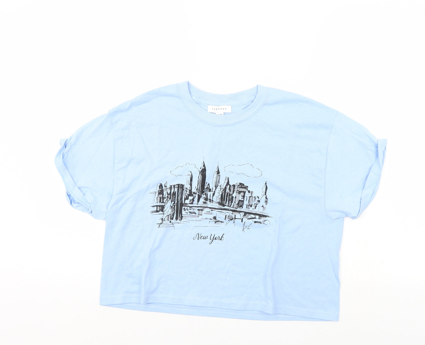 Top Shop Womens Blue    T-Shirt Size S
