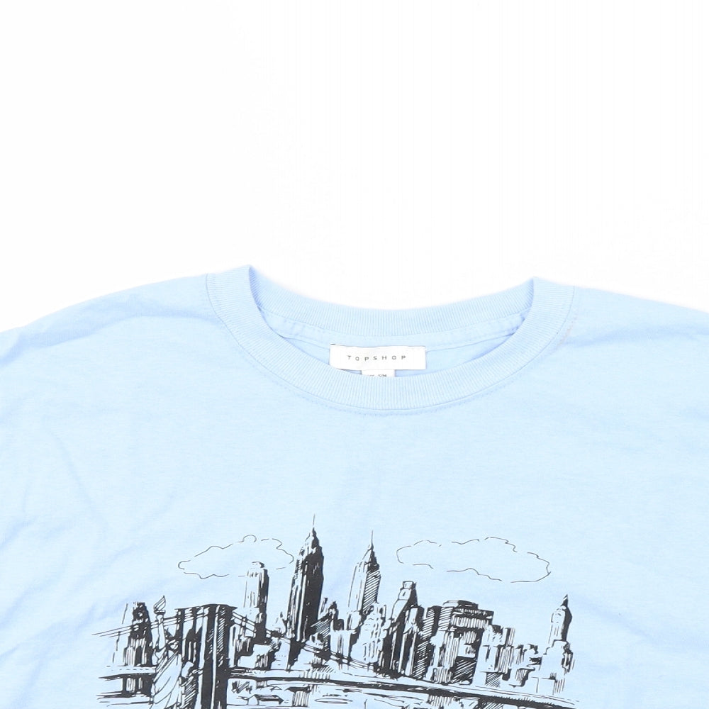 Top Shop Womens Blue    T-Shirt Size S