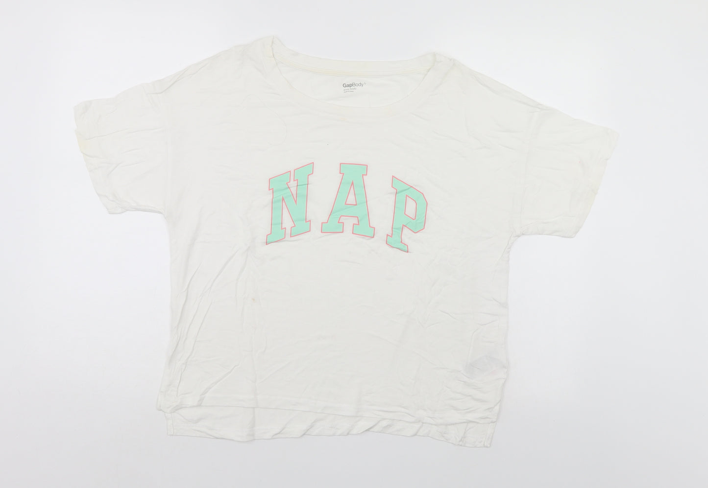 GA Womens White    Polo Size L