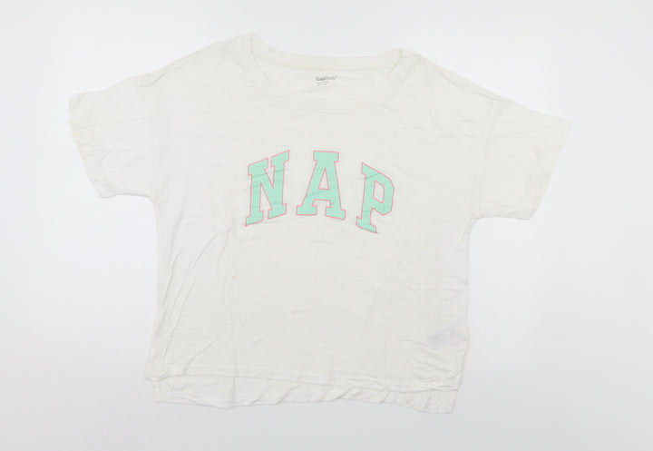 GA Womens White    Polo Size L