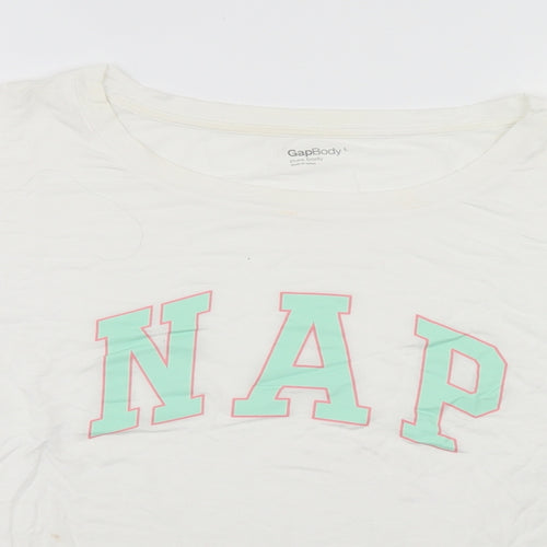 GA Womens White    Polo Size L