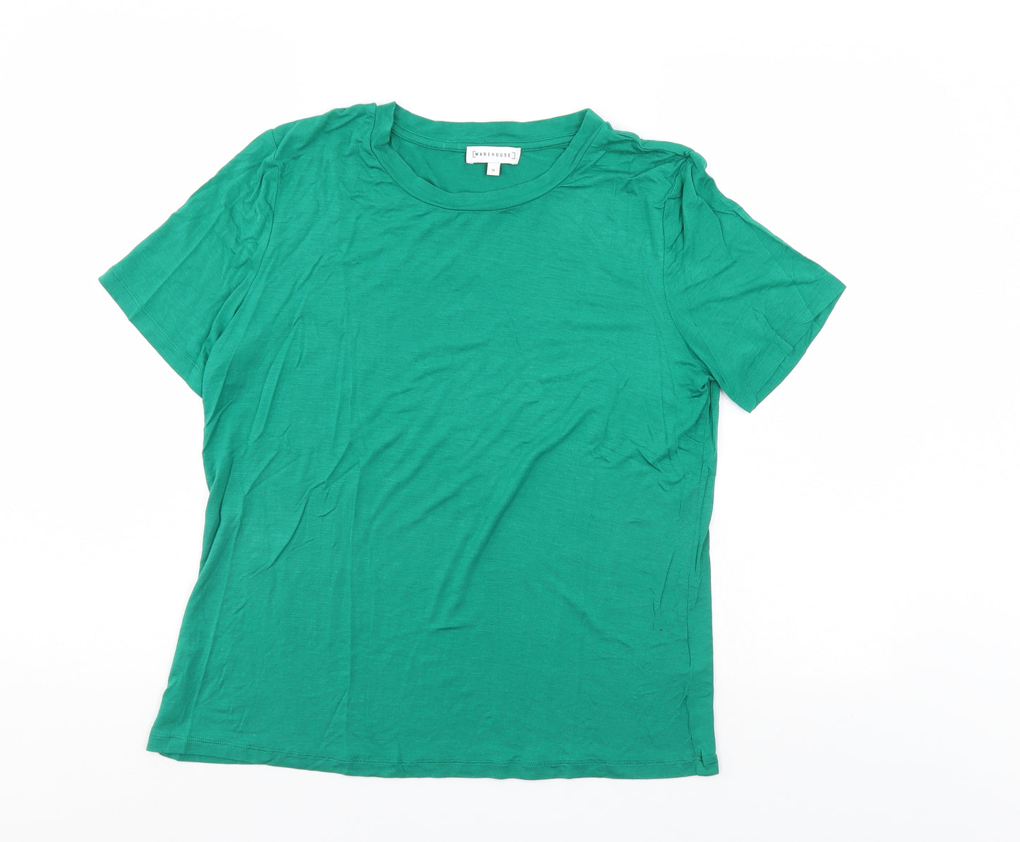 Warehouse Womens Green   Basic T-Shirt Size 14
