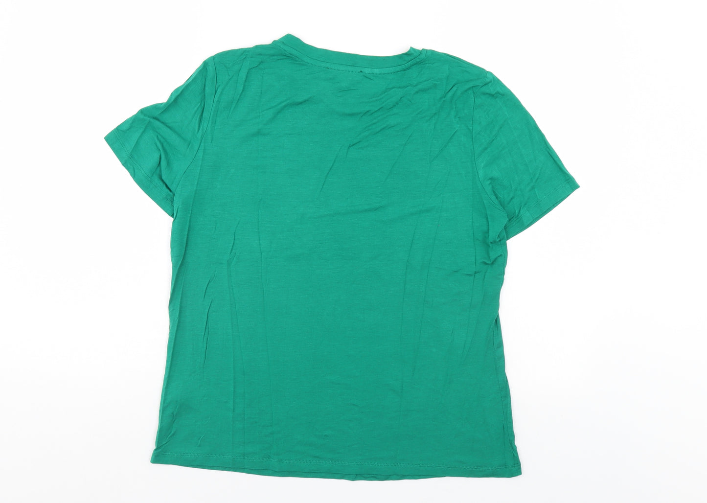 Warehouse Womens Green   Basic T-Shirt Size 14