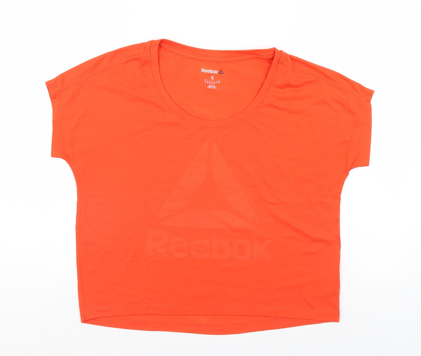 Reebok Womens Orange   Basic T-Shirt Size 10