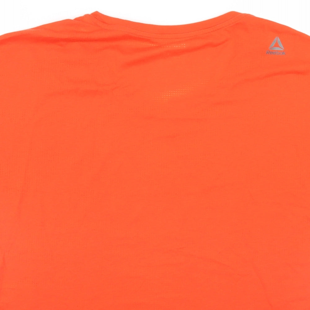 Reebok Womens Orange   Basic T-Shirt Size 10