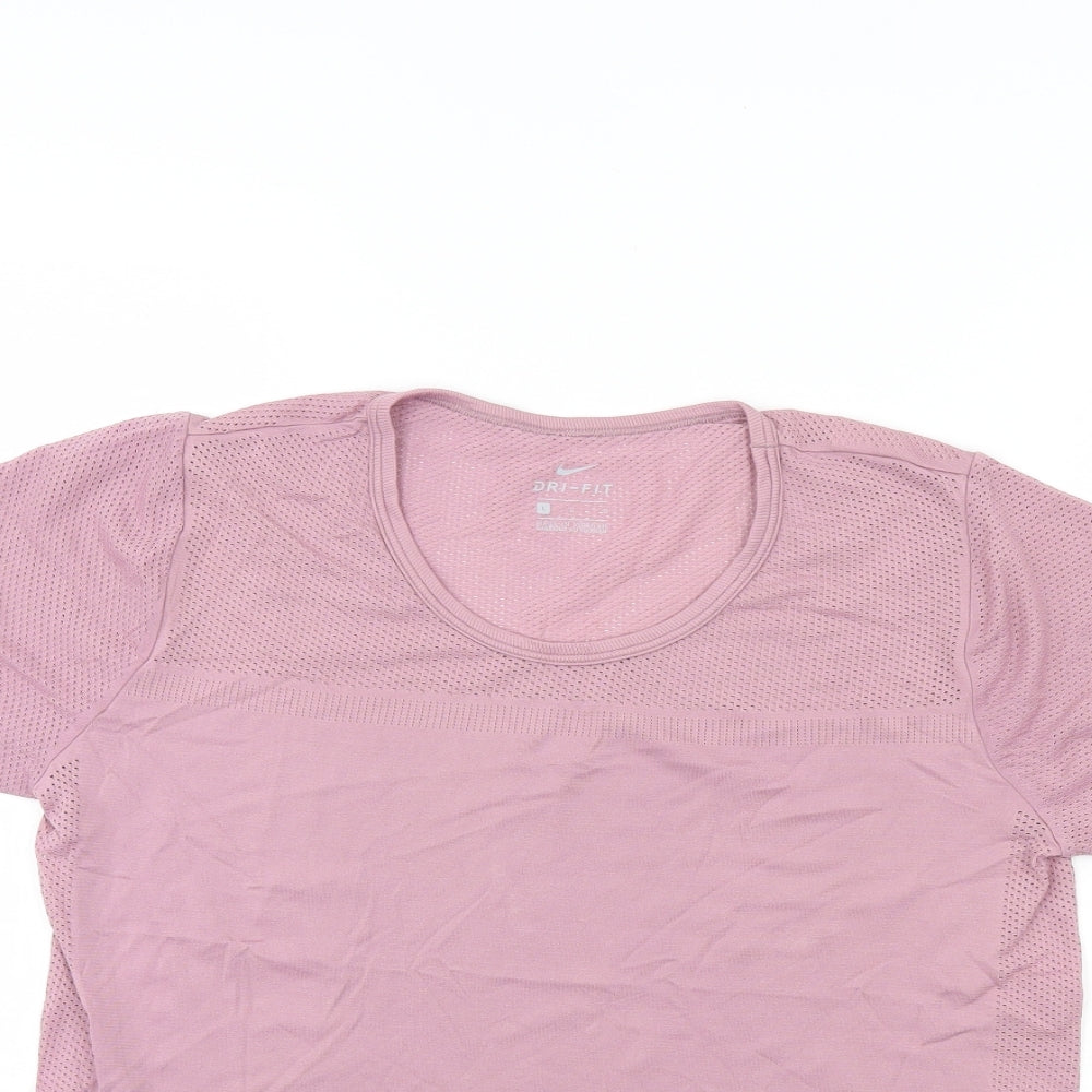 Nkenike Womens Pink   Basic T-Shirt Size L