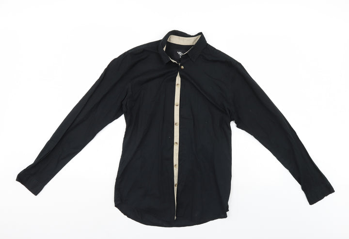 Cedar Wood State Mens Black Button-Up Size S