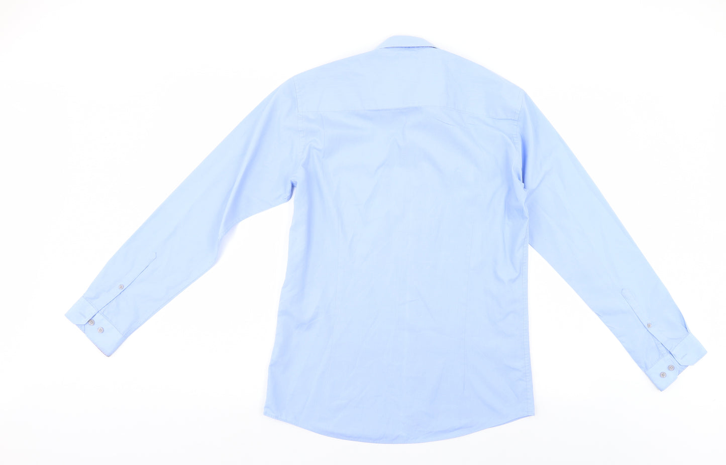 Cedar Wood State Mens Blue    Dress Shirt Size 15