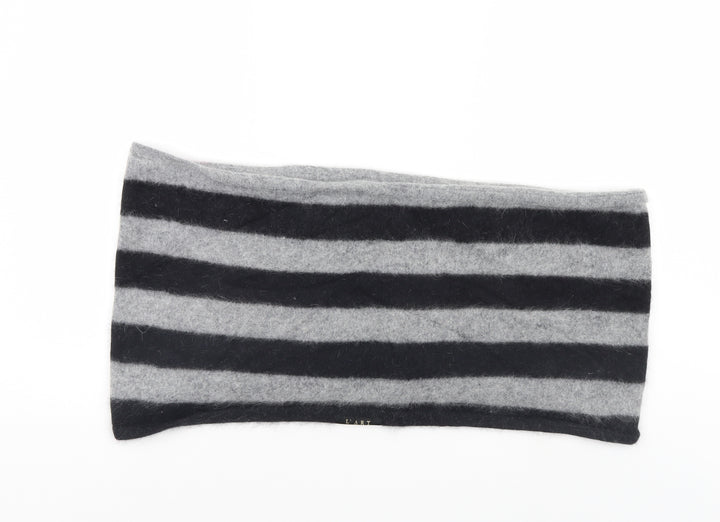 L'Art Womens Grey Striped Scarf