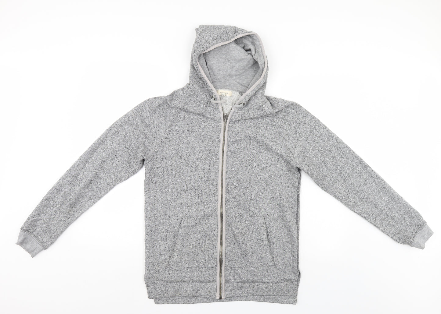 River Island Mens Grey   Full Zip Hoodie Size S