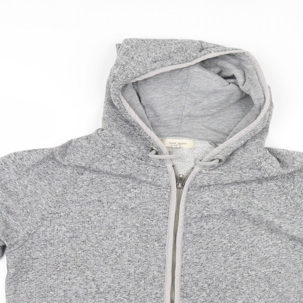 River Island Mens Grey   Full Zip Hoodie Size S