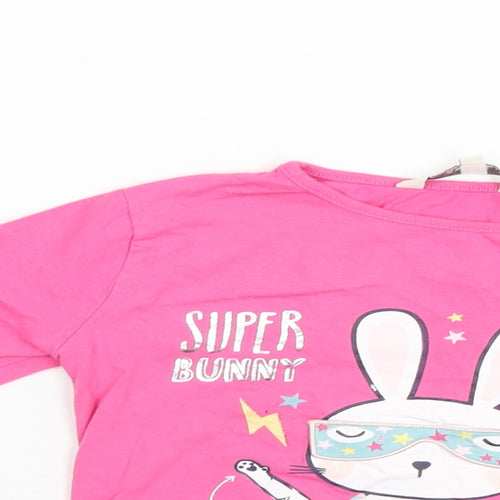 Angel Girls Pink   Henley Jumper Size 5-6 Years