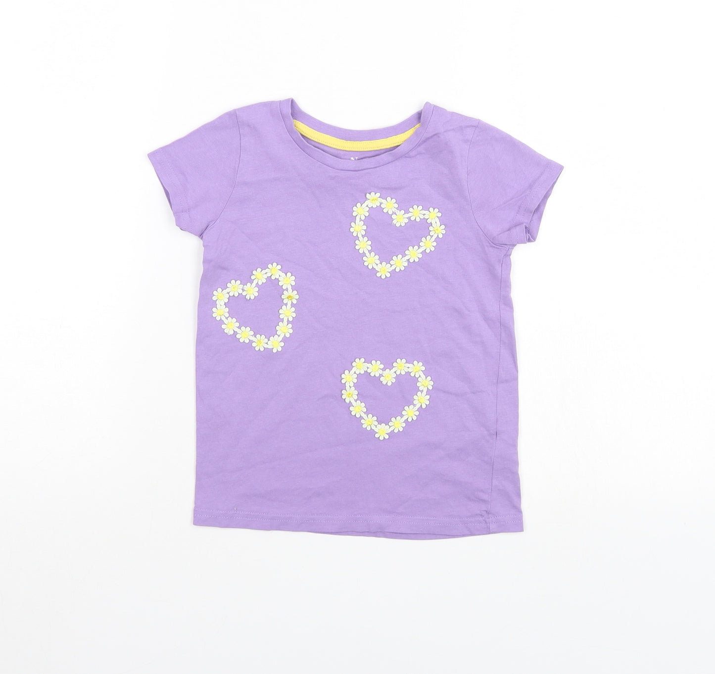 Nutmeg Girls Purple   Basic T-Shirt Size 5-6 Years