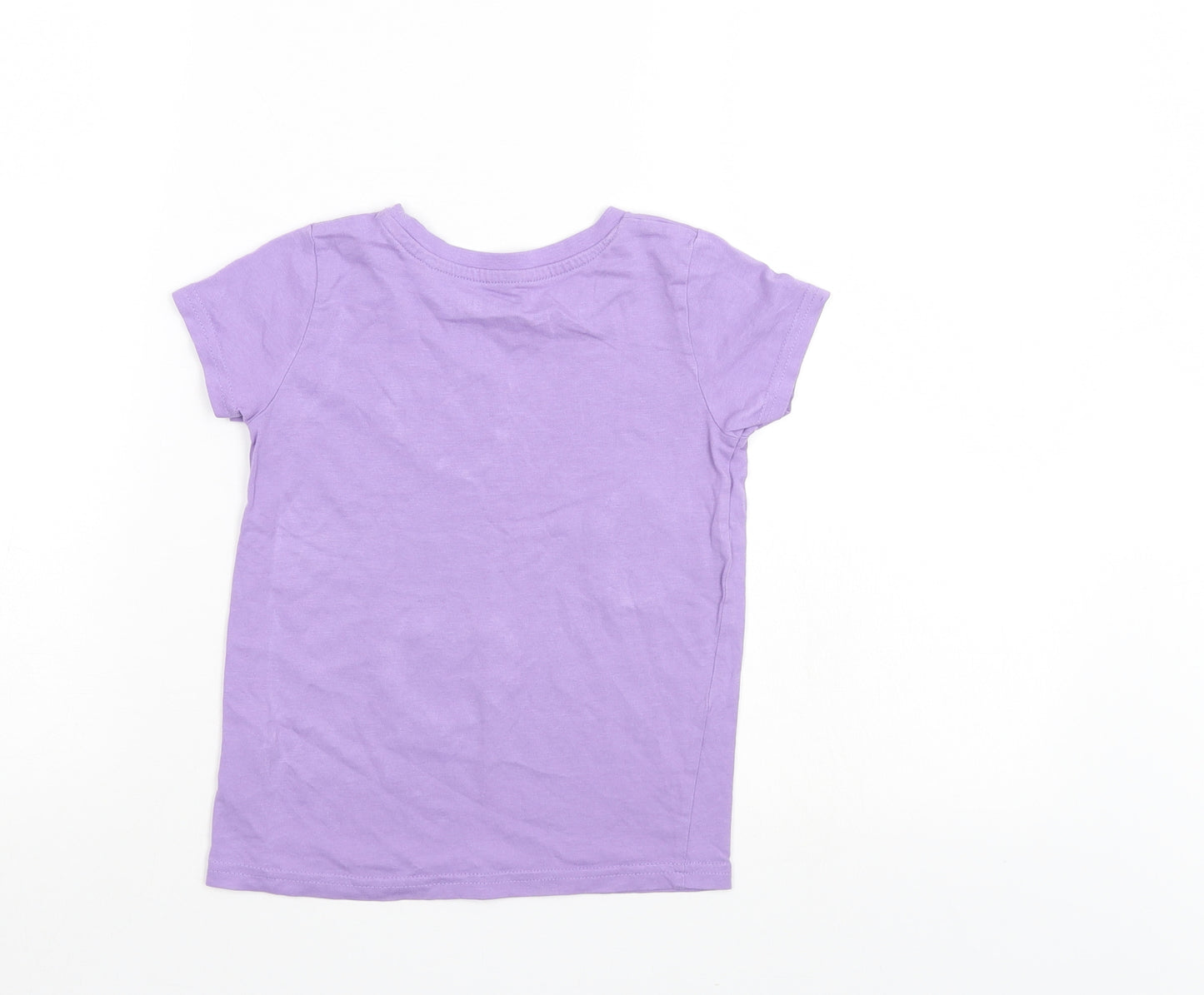Nutmeg Girls Purple   Basic T-Shirt Size 5-6 Years