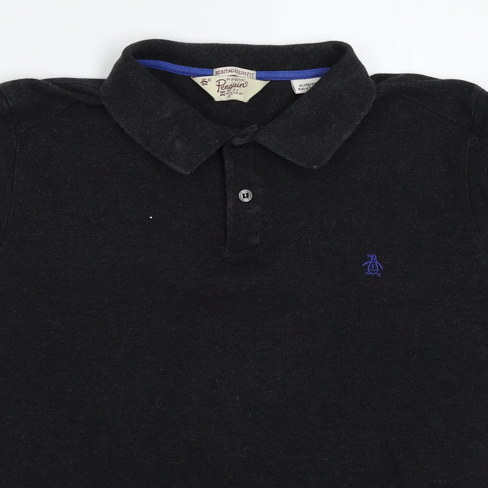Penguin Mens Grey    Polo Size M