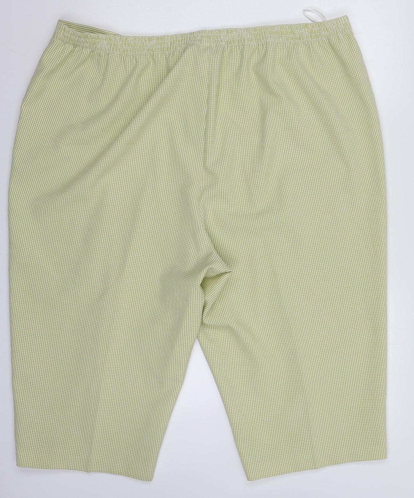 BM Womens Green Check  Cropped Trousers Size 24 L20 in