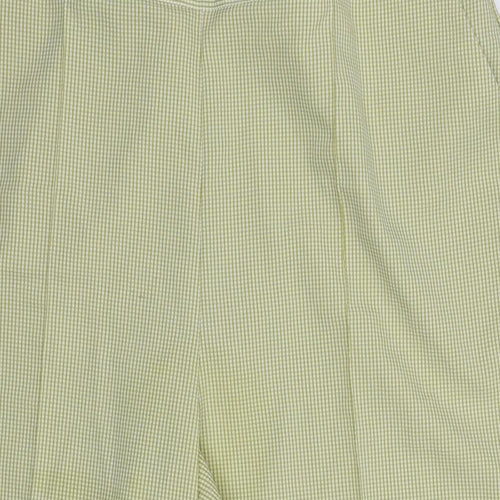 BM Womens Green Check  Cropped Trousers Size 24 L20 in