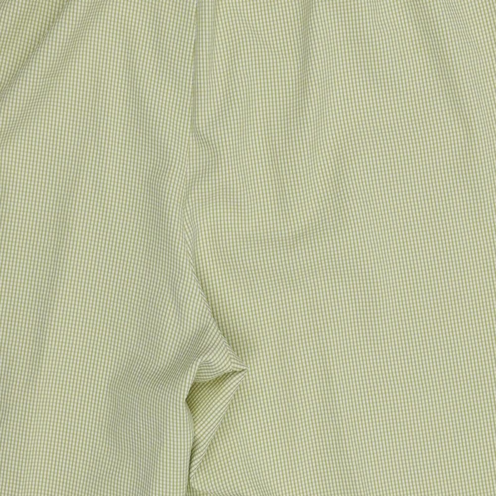 BM Womens Green Check  Cropped Trousers Size 24 L20 in