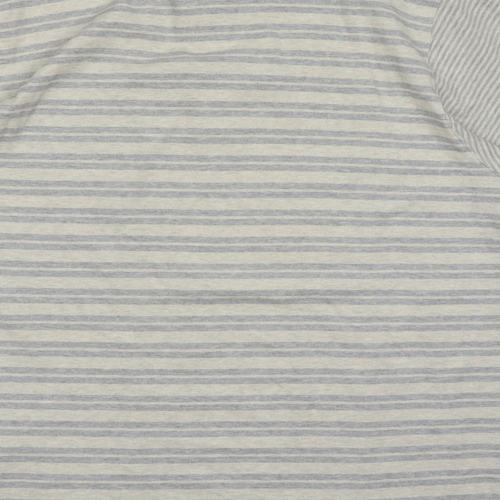 Uniqlo Mens Grey Striped   Polo Size 2XL
