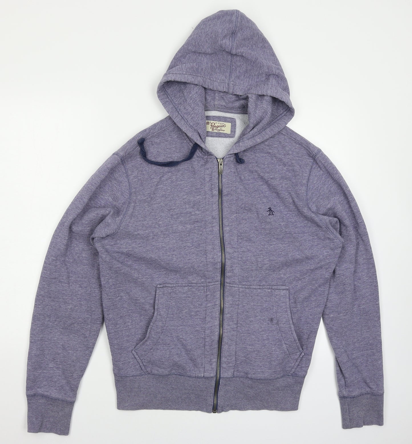Penguin Mens Purple   Full Zip Hoodie Size L