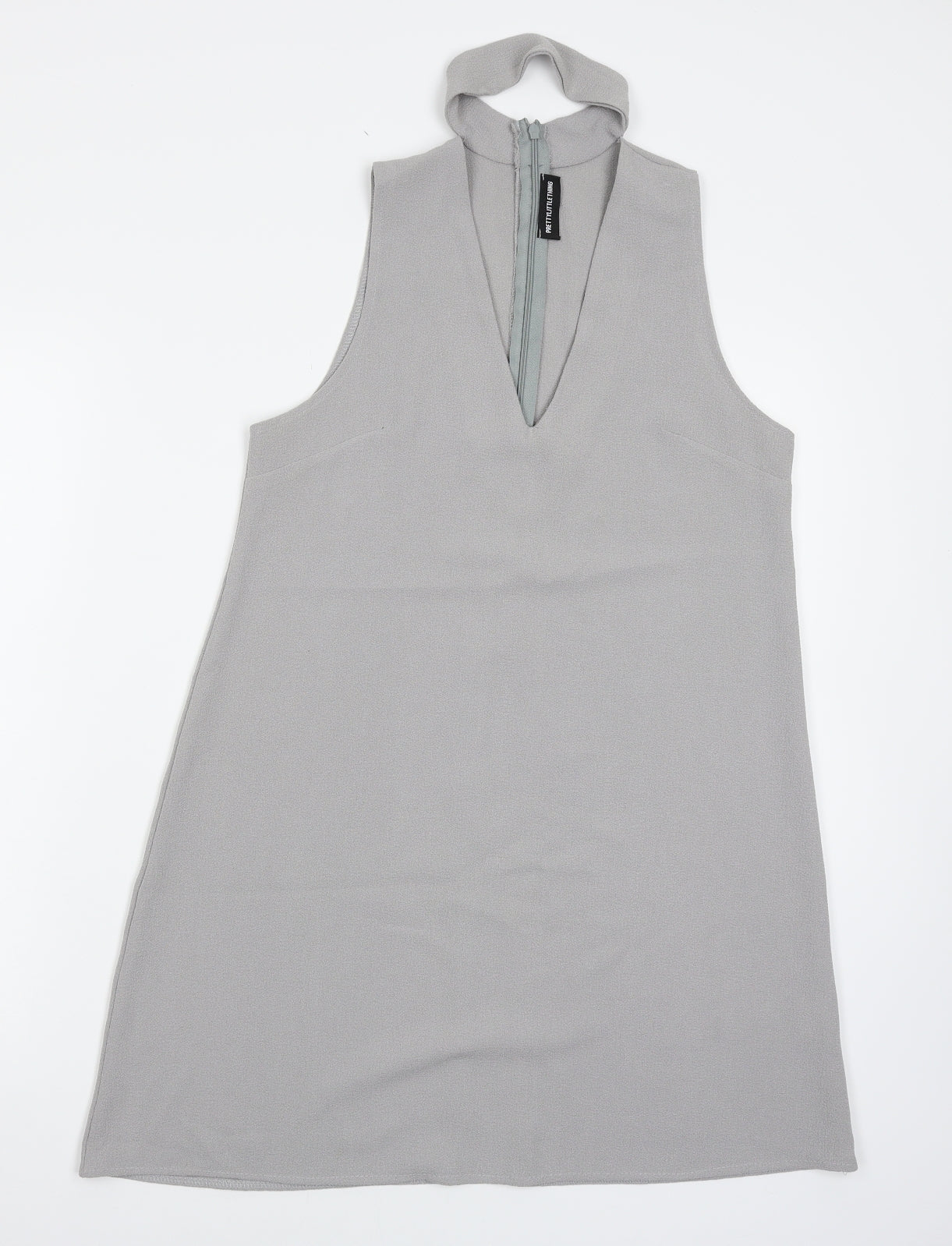 PRETTYLITTLETHING Womens Grey   A-Line  Size 8