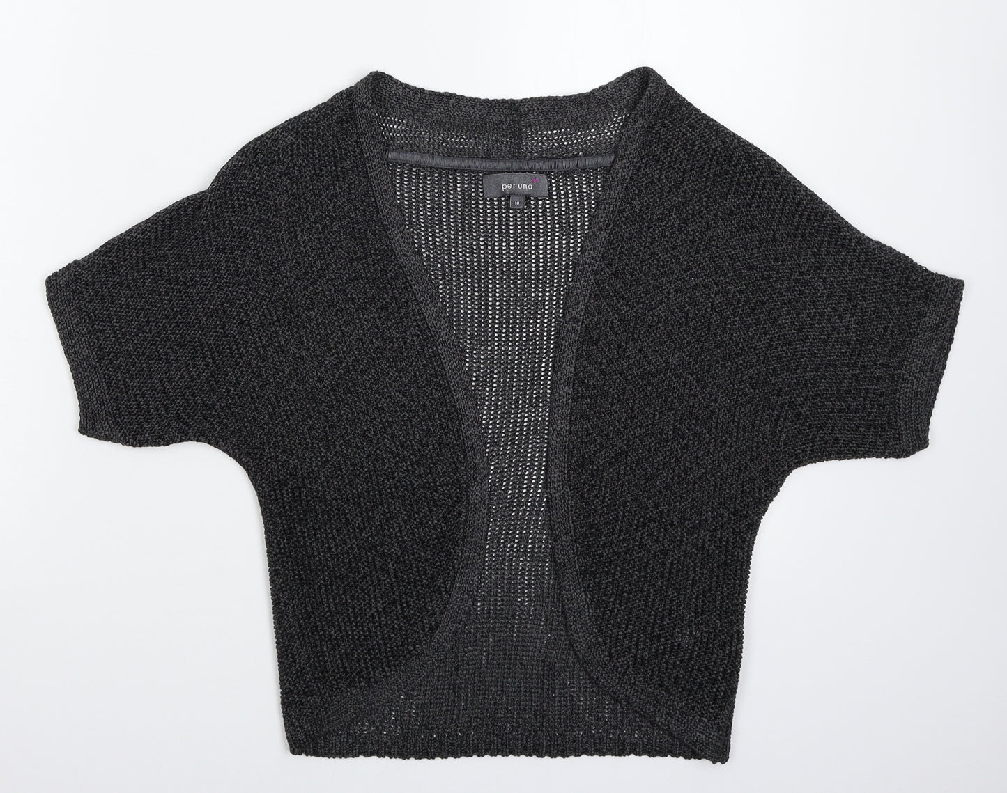 Per Una Womens Grey  Knit Cardigan Jumper Size 10