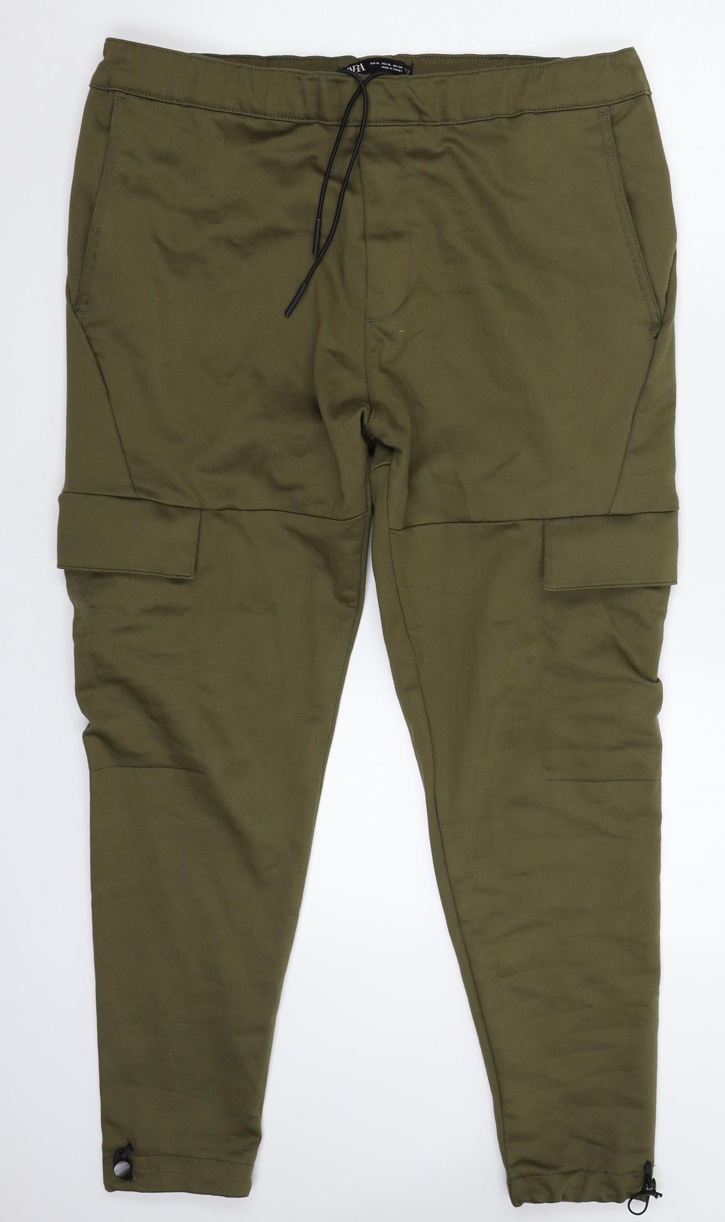 Zara Mens Green   Cargo Trousers Size XL L28 in