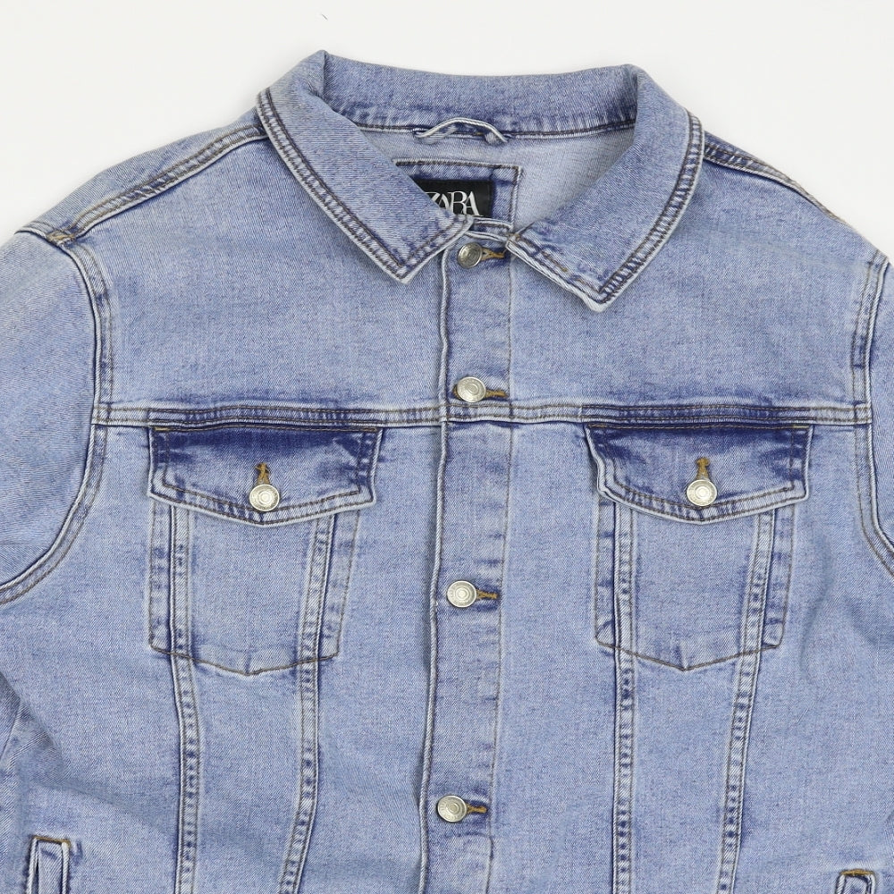 Zara Mens Blue  Denim Jacket  Size 2XL