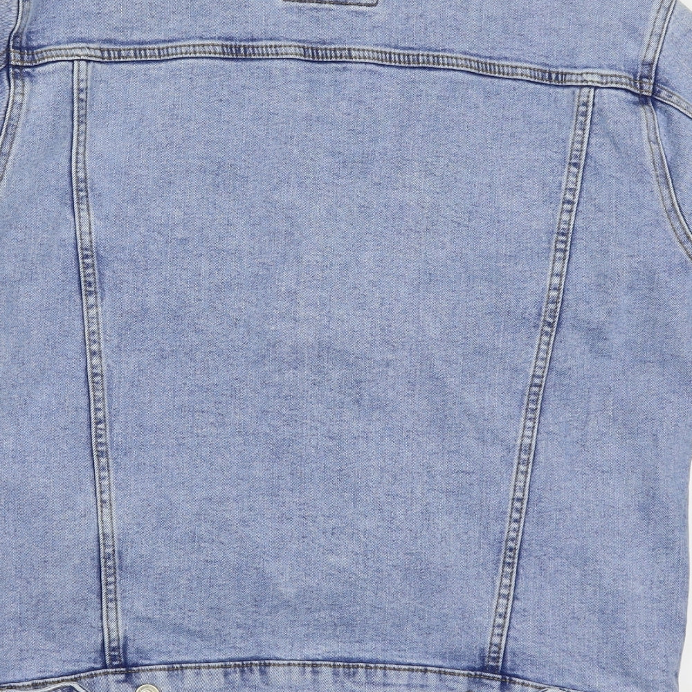 Zara Mens Blue  Denim Jacket  Size 2XL