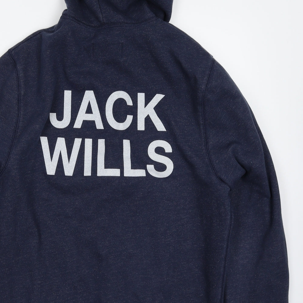 Jack Wills Mens Blue   Full Zip Hoodie Size XL