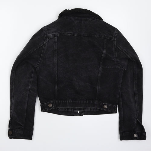 New Look Womens Black  Denim Jacket  Size 12