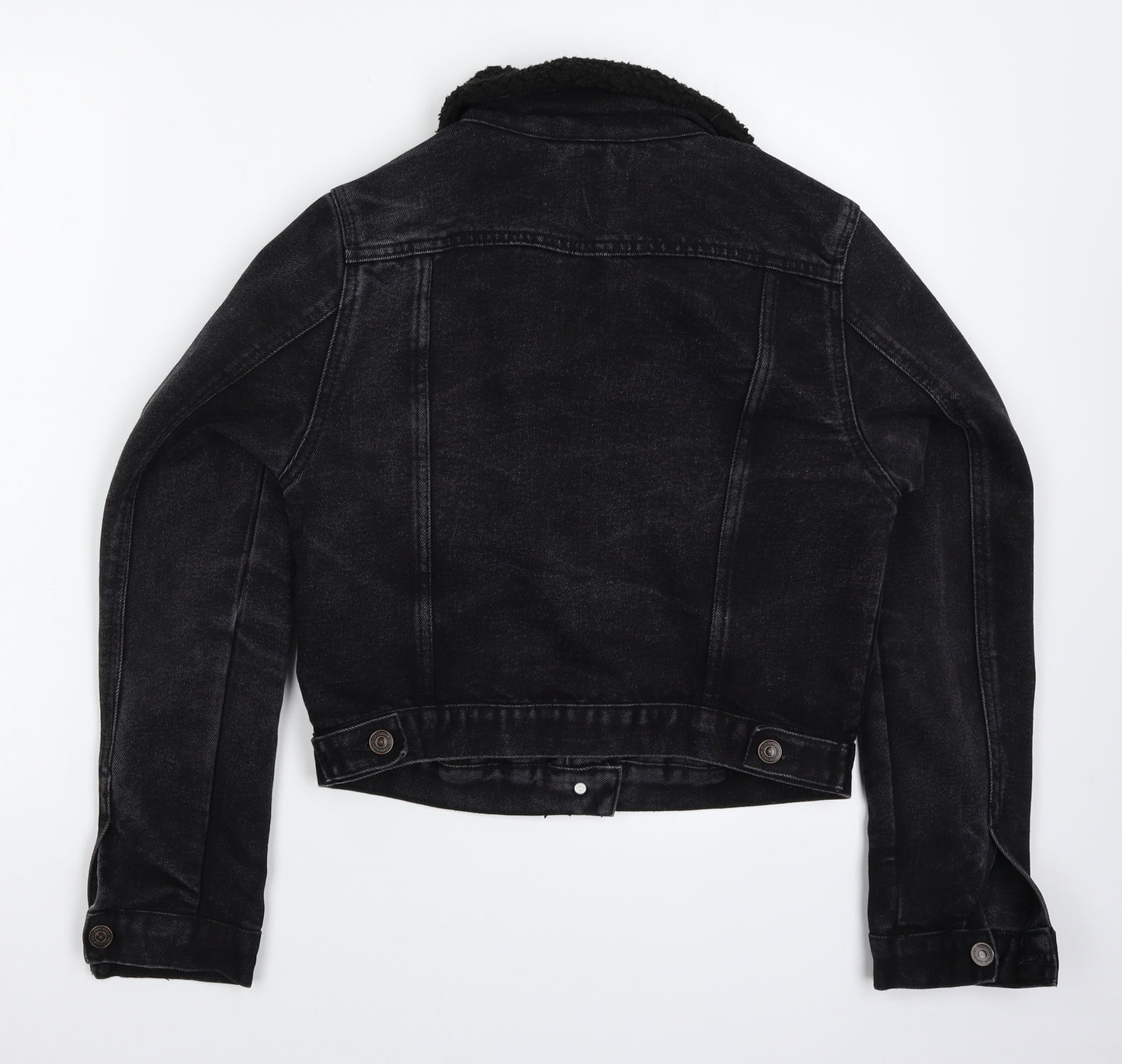 New Look Womens Black  Denim Jacket  Size 12