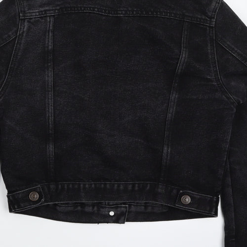 New Look Womens Black  Denim Jacket  Size 12
