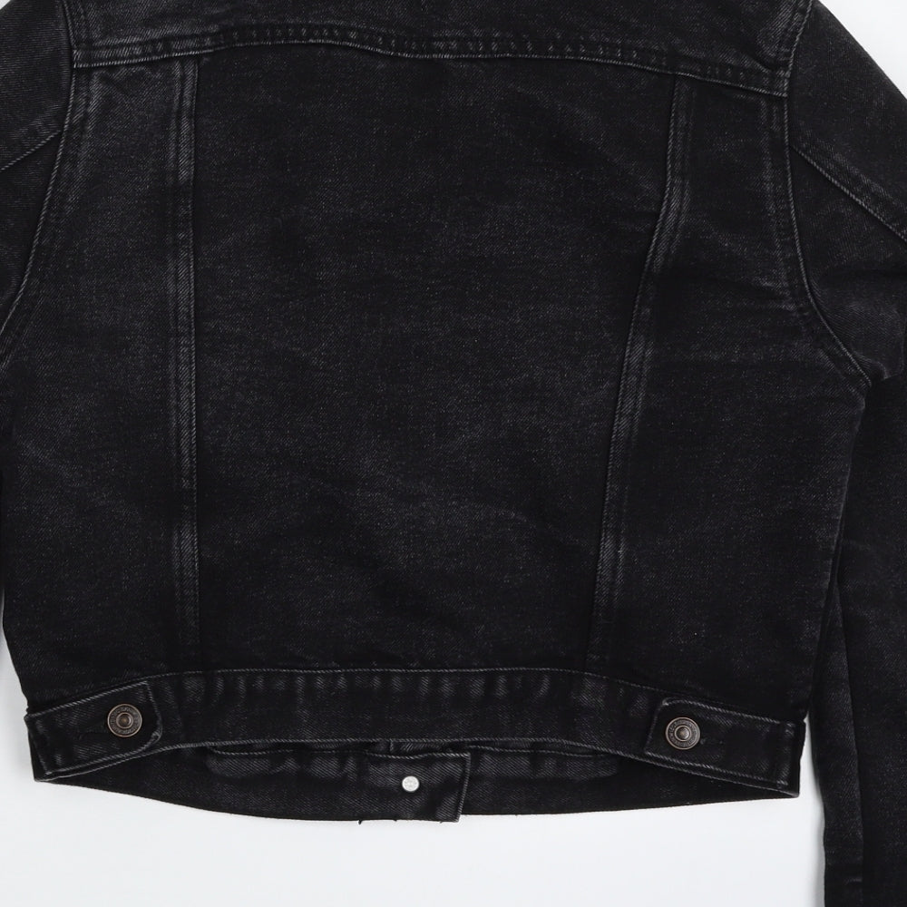 New Look Womens Black  Denim Jacket  Size 12