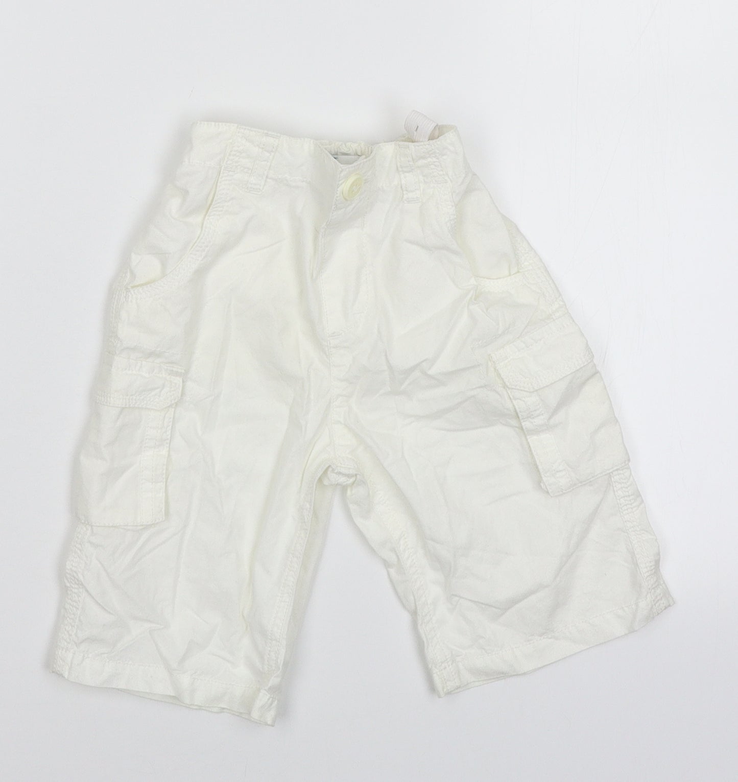 Jasper Conran Boys White   Cargo Trousers Size 4 Years