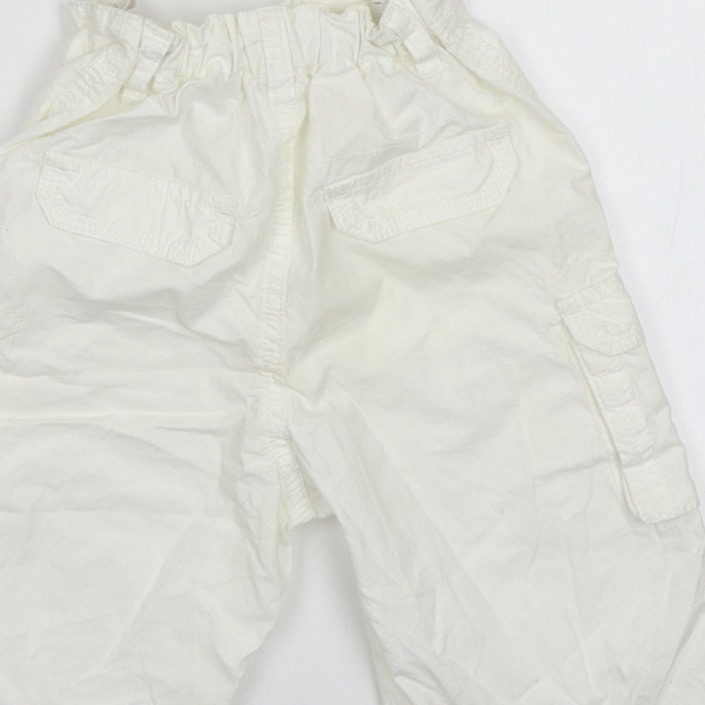 Jasper Conran Boys White   Cargo Trousers Size 4 Years
